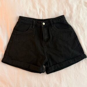 Princess Polly Black Women's Jean Shorts